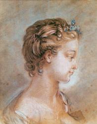 Portrait of a Young Girl (chalk and sanguine on paper) | Obraz na stenu