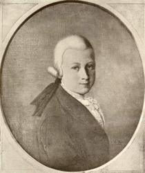 Wolfgang Amadeus Mozart, 1756 - 1791. Austrian composer and musician as a child. From Mozart, published 1935 | Obraz na stenu