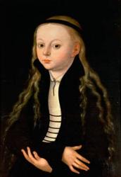 Portrait of a girl, possibly Martin Luther's daughter Magdalena, after Lucas Cranach, Senior, c. 1520 | Obraz na stenu