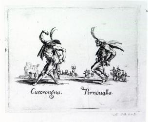 Balli de Sfessania, c.1622 (engraving) (b/w photo) | Obraz na stenu