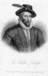 Sir Walter Raleigh, print made by S. Freeman (engraving) | Obraz na stenu