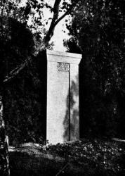 View of Gustav Mahler's gravestone (b/w photo) | Obraz na stenu
