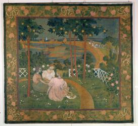 Three Young Princesses or, In the Bois d'Amour, design for a tapesty, c.1898 (oil on canvas) | Obraz na stenu