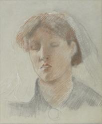 The Artist's Wife, Emma, on her Wedding Day (coloured chalks on paper) | Obraz na stenu