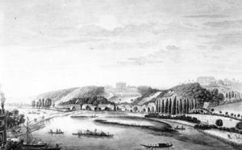A View of Cliveden House taken from Maidenhead Bridge, c.1780 (engraving) | Obraz na stenu
