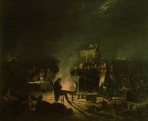 Bivouac of Napoleon I (1769-1821) on the Battlefield of the Battle of Wagram, 5th-6th July 1809, 1810 (oil on canvas) | Obraz na stenu