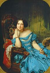 Portrait of Amalia de Llano u Dotres (1821-74), Countess of Vilches, 1853 (oil on canvas) | Obraz na stenu