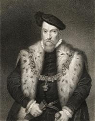 Portrait of Henry Fitzalan, 12th Earl of Arundel (c.1512-1580), from 'Lodge's British Portraits', 1823 (litho) | Obraz na stenu