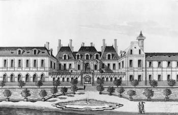 View of the Soissons Hotel in Paris (aquatint) (b/w photo) | Obraz na stenu