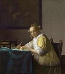 A Lady Writing, c. 1665 (oil on canvas) | Obraz na stenu