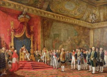 Napoleon (1769-1821) Receiving the Delegation from the Roman Senate, 16th November 1809 (oil on canvas) | Obraz na stenu
