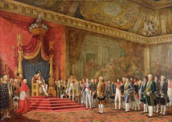 Napoleon (1769-1821) Receiving the Delegation from the Roman Senate, 16th November 1809 (oil on canvas) | Obraz na stenu