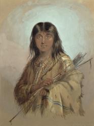 Chinook Indian, Columbia River (w/c on paper) | Obraz na stenu