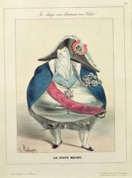 'The Happy Medium', caricature of Louis-Philippe (1773-1850) (colour litho) | Obraz na stenu