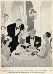 'All Dorothy did was to say, "Hello Charlie, you look awful."'..., illustration from 'But Gentlemen Marry Brunettes' by Anita Loos, published in 1928 (litho) | Obraz na stenu