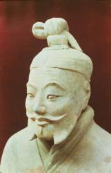 Head of a warrior, Terracotta Army, Qin Dynasty, 210 BC (detail) (photo) | Obraz na stenu