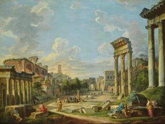 View of Campo Vaccino in Rome, 1740 (oil on canvas) | Obraz na stenu