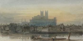 Westminster from Lambeth, c.1813 (w/c over graphite with scratching out on paper) | Obraz na stenu