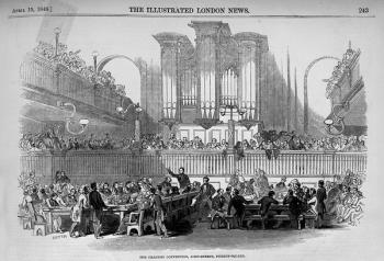 The Chartist Convention at 23 John Street, Fitzroy Square from 'The Illustrated London News', April 15th 1848 (engraving) (b/w photo) | Obraz na stenu