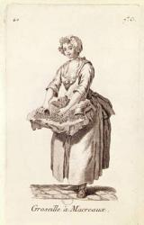 'Gooseberries for mackerel', The Gooseberry Seller, from 'Petits Metiers de Paris' (engraving) | Obraz na stenu