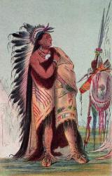 Crow Indian Pa-Ris-Ka-Roo-Pa, 'The Two Crows' (hand-coloured litho) | Obraz na stenu