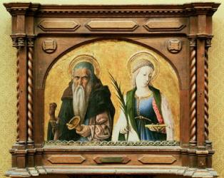 St. Anthony the Hermit and St. Lucy, c.1470 (tempera on board) | Obraz na stenu
