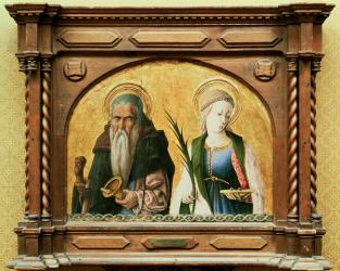 St. Anthony the Hermit and St. Lucy, c.1470 (tempera on board) | Obraz na stenu