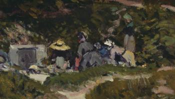 Women Laundering (oil on canvas) (detail of 340101) | Obraz na stenu