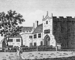 Dartford Priory, Kent (engraving) (b/w photo) | Obraz na stenu