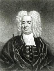 Cotton Mather (1663-1728) engraved by Charles Edward Wagstaff (b.1808) and J. Andrews (engraving) (b&w photo) | Obraz na stenu