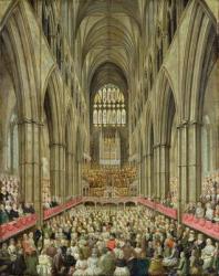 An Interior View of Westminster Abbey on the Commemoration of Handel's Centenary, Taken from the Manager's Box, c.1793 (oil on canvas) | Obraz na stenu