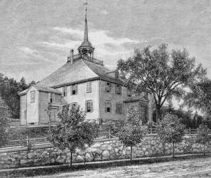 Meeting House at Hingham, illustration from Volume III of 'Narrative and Critical History of America', 1886 (engraving) | Obraz na stenu
