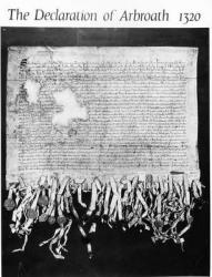The Declaration of Arbroath, 6 April 1320 (ink on vellum) (b/w photo) | Obraz na stenu