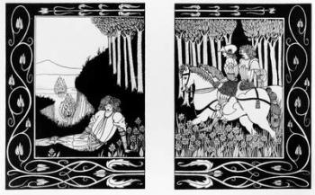 How King Mark and Sir Dinadan Heard Sir Palomides, illustration from 'Le Morte d'Arthur' by Sir Thomas Malory, 1894 (litho) | Obraz na stenu