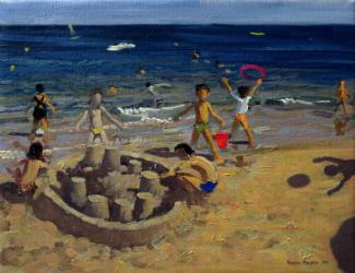 Sandcastle, France, 1999 (oil on canvas) | Obraz na stenu