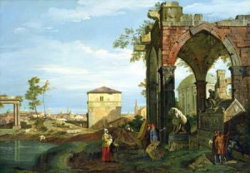 Capriccio with Motifs from Padua, c.1756 (oil on canvas) (see 153617 and 153618 for details) | Obraz na stenu