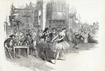 Scene from the new Ballet of 'The Wags of Wapping', at Drury-Lane Theatre, from The Illustrated London News, 21st November 1846 (engraving) | Obraz na stenu