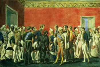 A Reception in the Embassy of Teheran, 1830s (w/c on paper) | Obraz na stenu