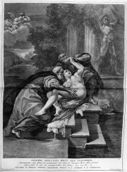 Susanna and the elders, engraved by Pietro Monaco, c.1740 (engraving) | Obraz na stenu