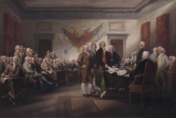 The Declaration of Independence, July 4, 1776, 1817 (oil on canvas) | Obraz na stenu