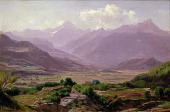 A valley at dawn, 1852 (oil on canvas) | Obraz na stenu