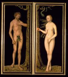 Adam and Eve, 1537 (panel) | Obraz na stenu
