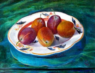 Fruit on a Staffordshire Dish, 2013 (oil on canvas) | Obraz na stenu