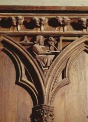 A geometrist or architect, from a choir stall (wood) | Obraz na stenu