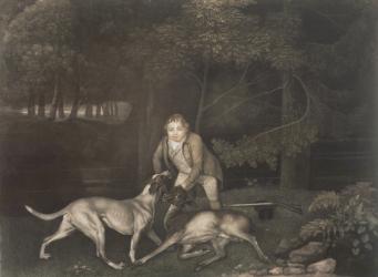 Freeman, Keeper to the Earl of Clarendon, with a hound and a wounded doe, 1804 (mezzotint) | Obraz na stenu