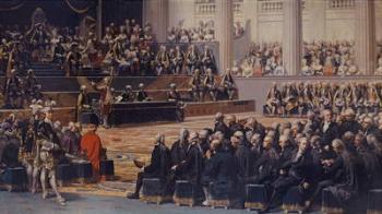 Opening of the Estates General at Versailles on 5th May 1789, 1839 (oil on canvas) | Obraz na stenu