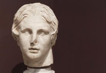 Head of Alexander the Great, first half of the 2nd century BC (marble) | Obraz na stenu