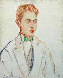Study for a portrait of Raymond Radiguet (1902-23) 1923 (oil on card) | Obraz na stenu