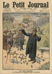 A Parisian type, the bird charmer of the Tuileries, illustration from 'Le Petit Journal', supplement illustre, 22nd January 1911 (colour litho) | Obraz na stenu