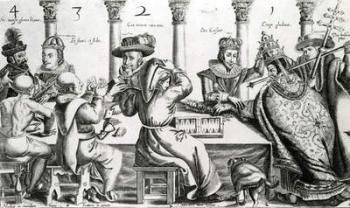 Royal & Ecclesiastical Gamers, c.1609 (engraving) | Obraz na stenu